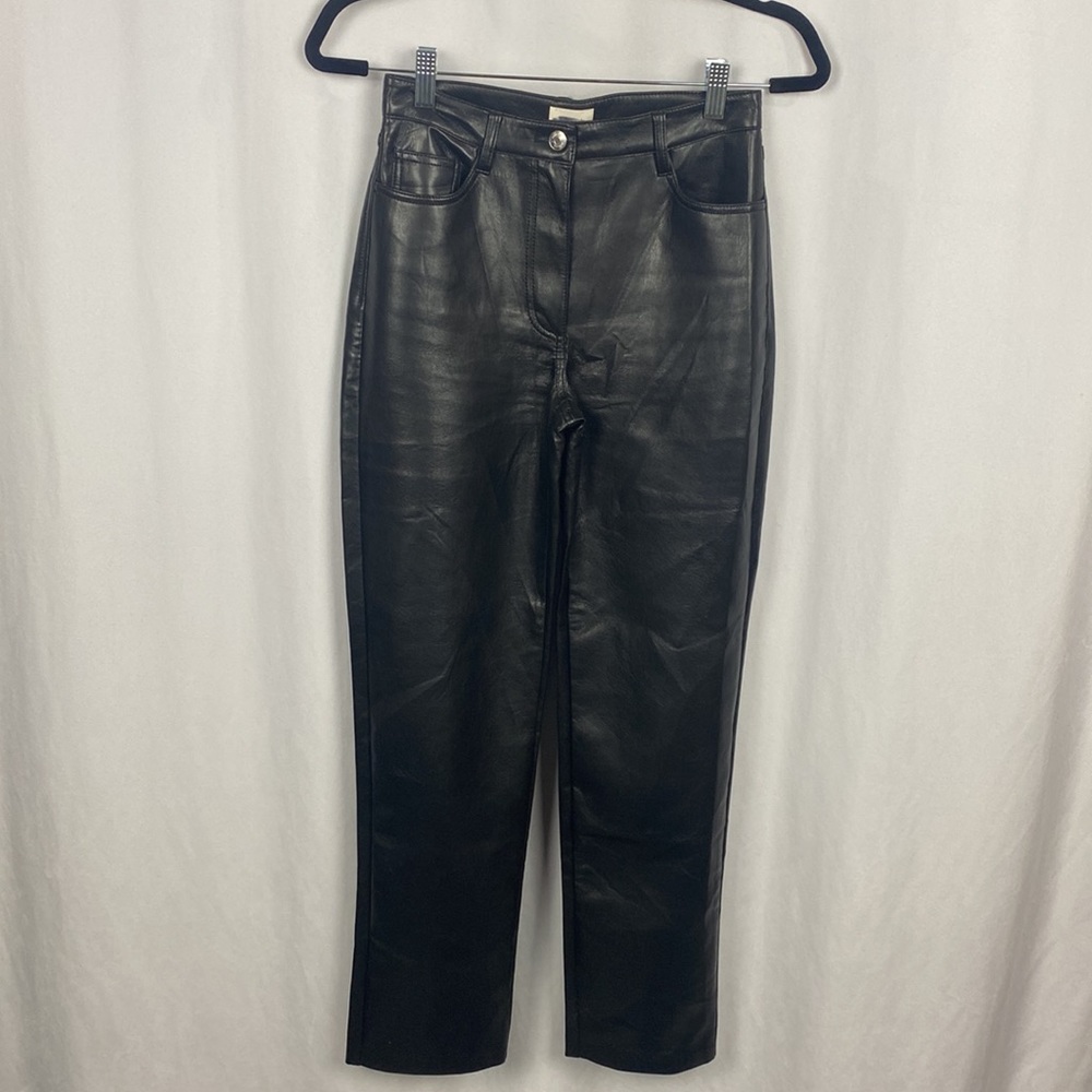 Wilfred The Melina™ Pant High-Waisted Vegan Leather Pants BLACK Size 0